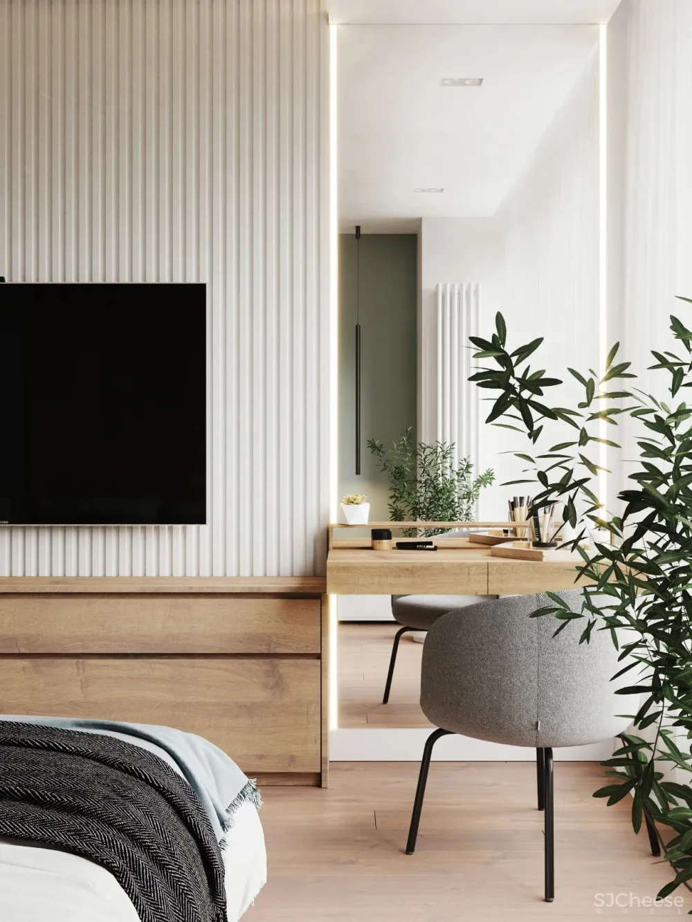 Besense新作 73m²小户型,喜欢那一抹淡淡的绿