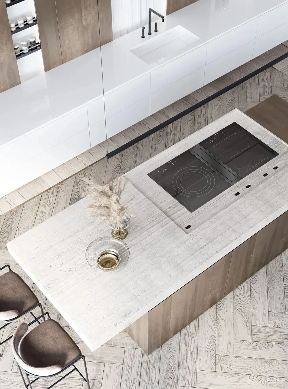 厨房加个中岛，小家也能住出豪宅感