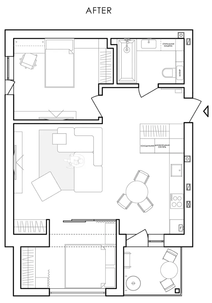 55㎡ 封了阳台, 多出 2 间房,「违章搭建」真实用!