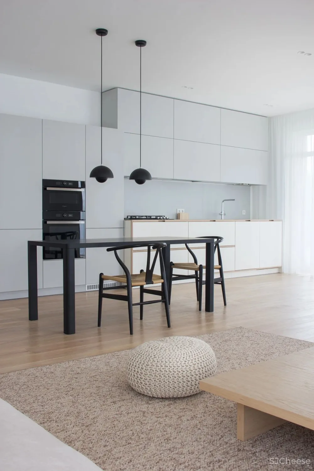 198㎡白色 原木色，最纯的搭配！