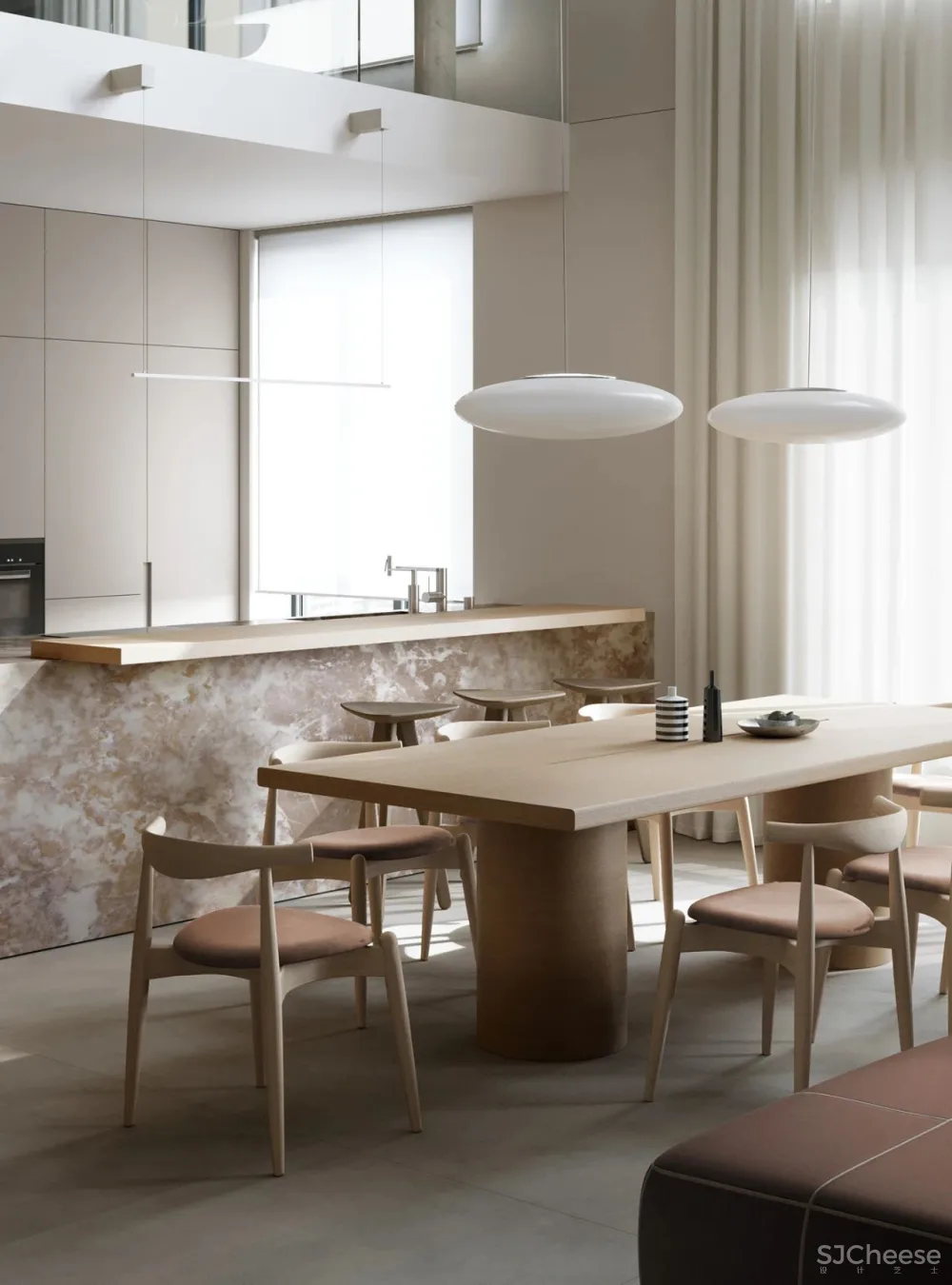 Alexey Gulesha 212㎡复式原木风私宅