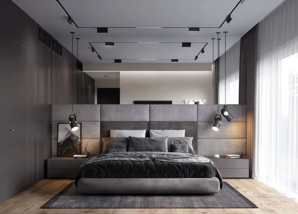 水蓝 浅灰，简约空间的浪漫调性