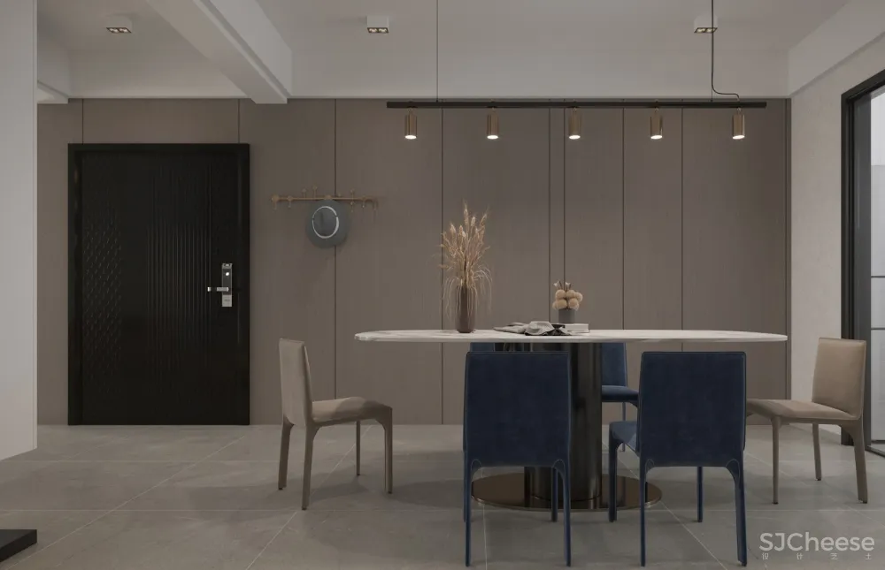 最近流行的奶油色客餐厅