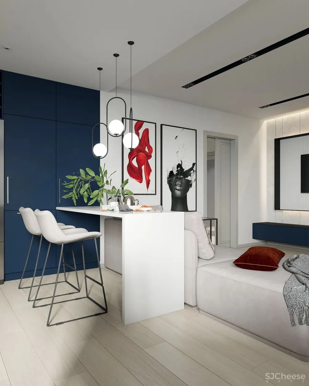 120㎡现代大宅,时尚色彩太惊艳了吧!