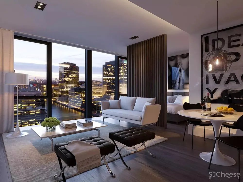 Make Architects设计-世界金融中心,伦敦泰晤士河畔顶奢公寓The Madison