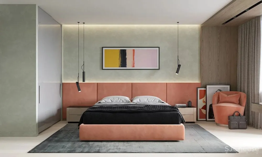 120㎡现代大宅,时尚色彩太惊艳了吧!