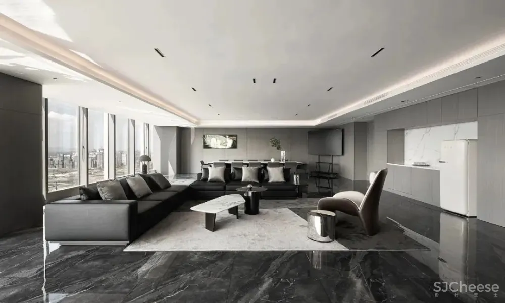 黑白简趣空间，90后都爱的个性潮地 珀阁室内设计