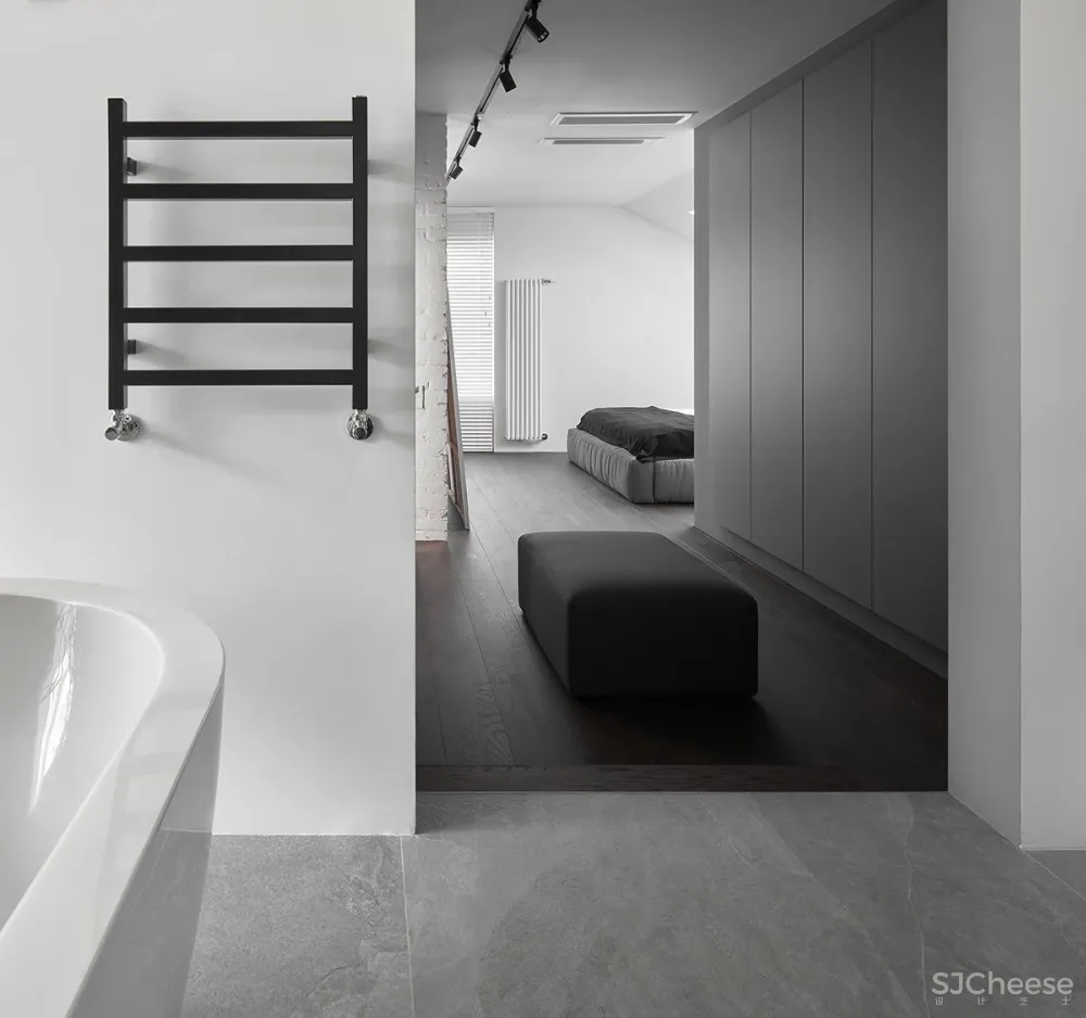 130㎡ 的简约阁楼,白砖墙也可以很高级