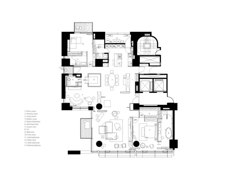240㎡光影住宅，简净舒服 玮奕国际设计