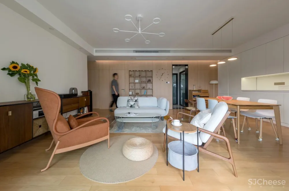 不要电视机,席地而坐,这个120m²日式风格的家真有个性 漾设计