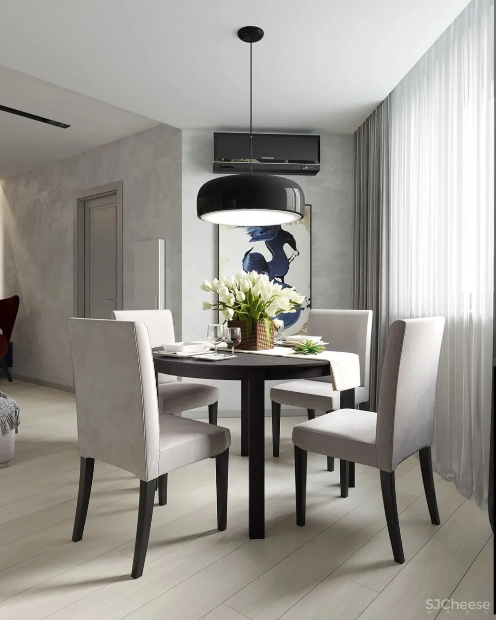 120㎡现代大宅,时尚色彩太惊艳了吧!