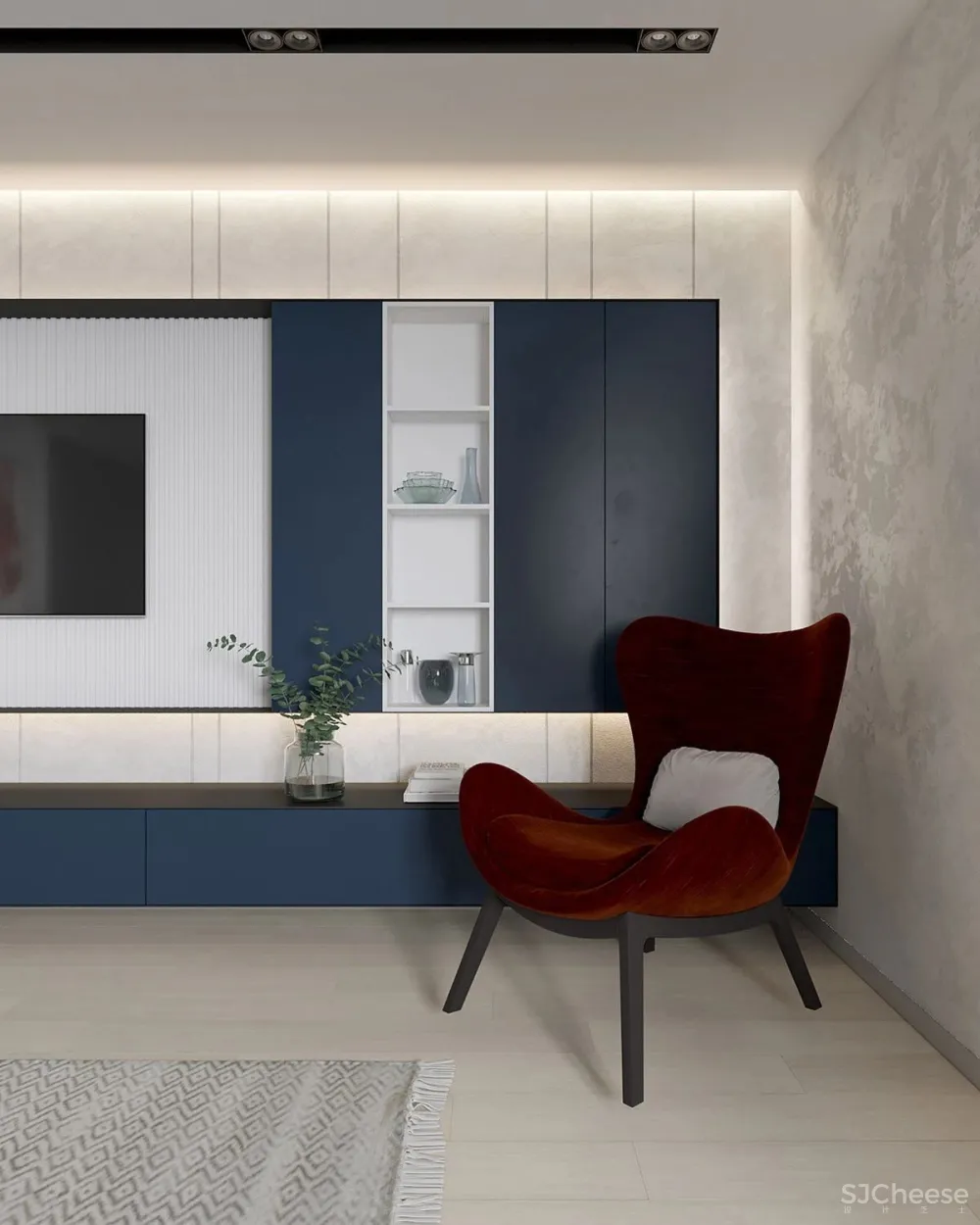 120㎡现代大宅,时尚色彩太惊艳了吧!