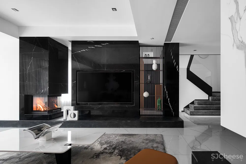 255㎡极简别墅,黑白灰太有格调了!