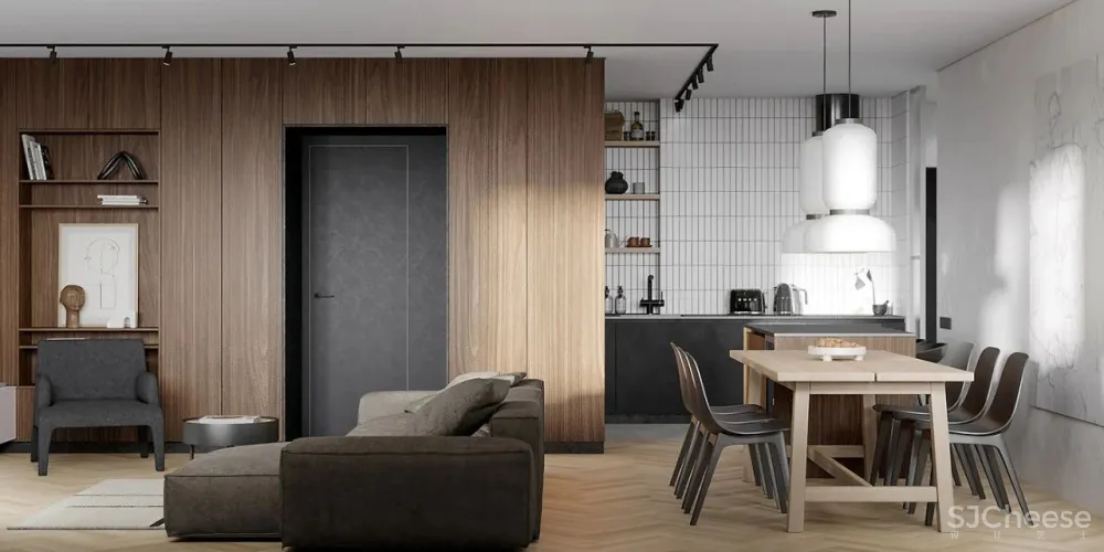 78㎡浅灰 木色,竟然这么漂亮!