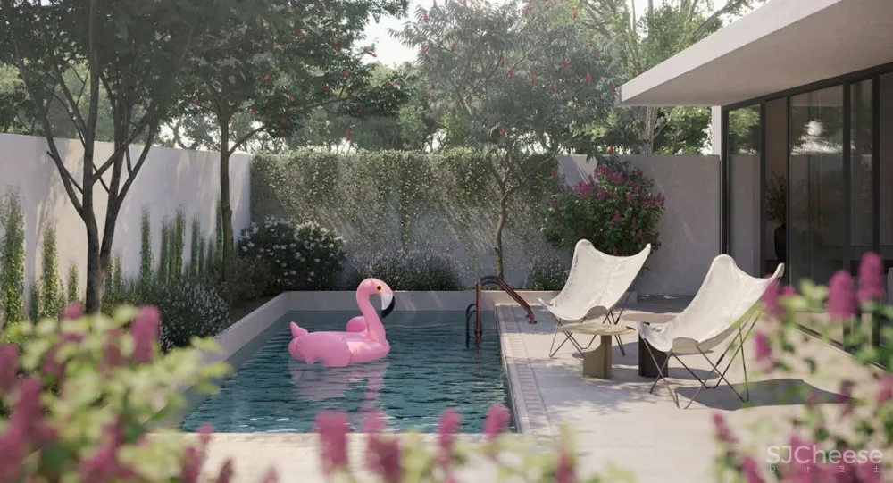 一个私宅,两个花园:一个赏景,一个娱乐