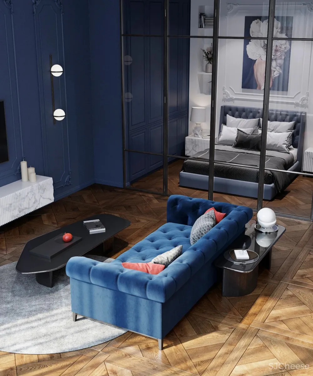 58㎡时尚美宅,色彩的魔力!