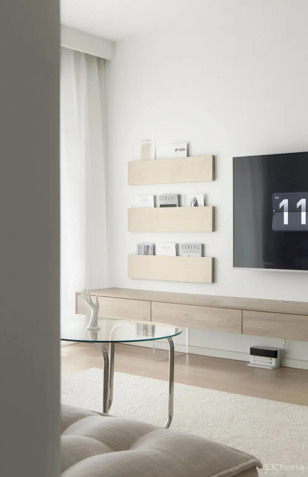 浅麻色 纯白色，简洁舒适的空间美感 清和一舍