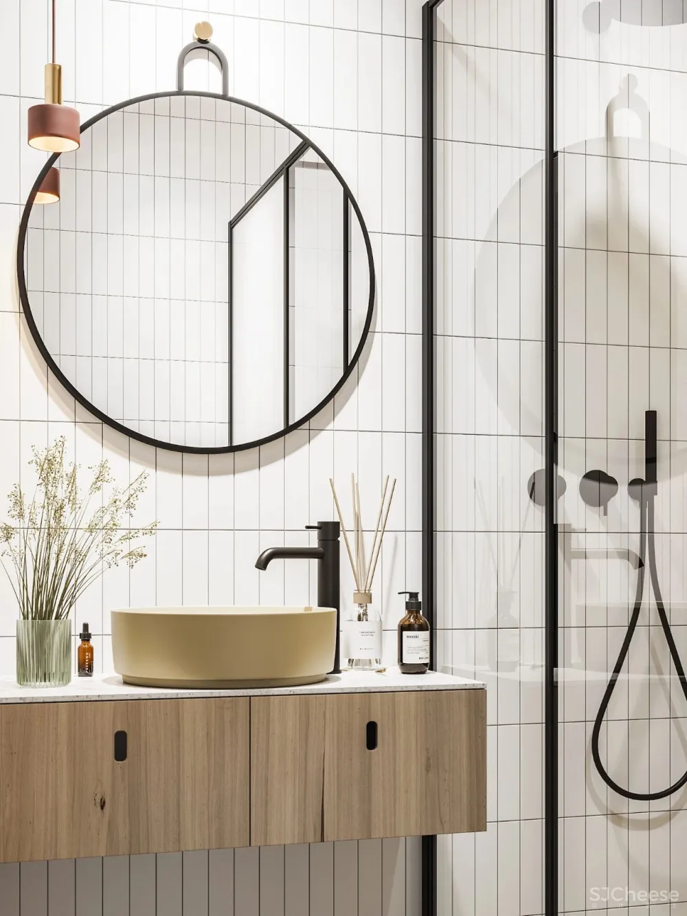 60㎡ 简约小家,卫生间还做干湿分离,这设计太赞了!