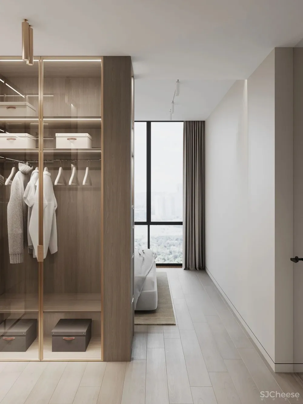 简致素净的四口之家,用材质打造高级感!