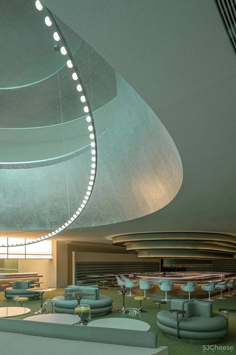 万社设计 上海 ATLATL 餐厅,未来主义空间设计实验