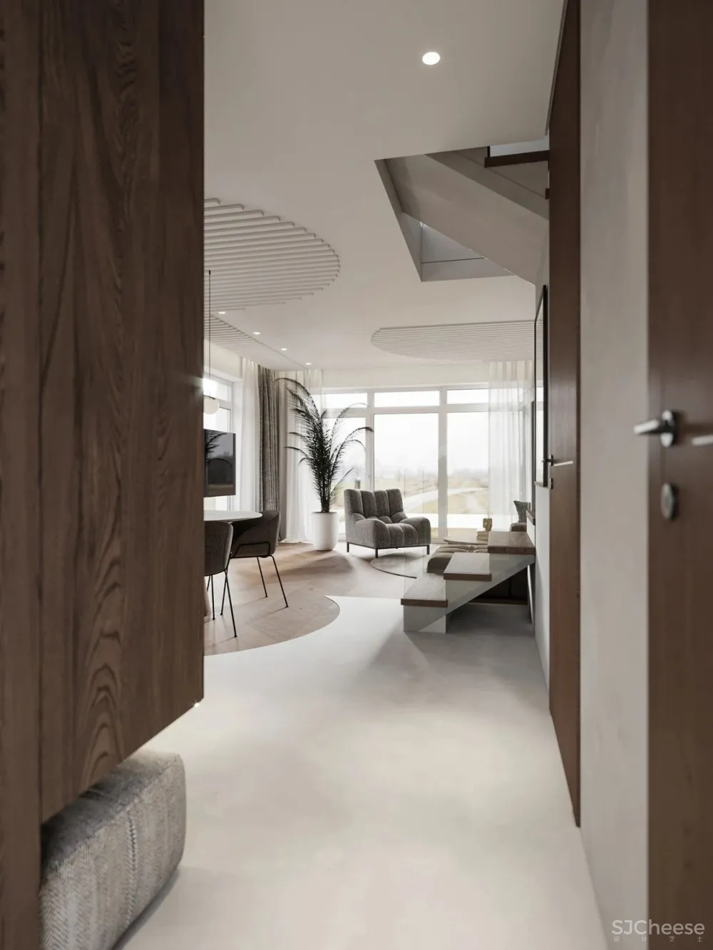 110㎡ 原木风复式, 灯光这样设计更有质感!