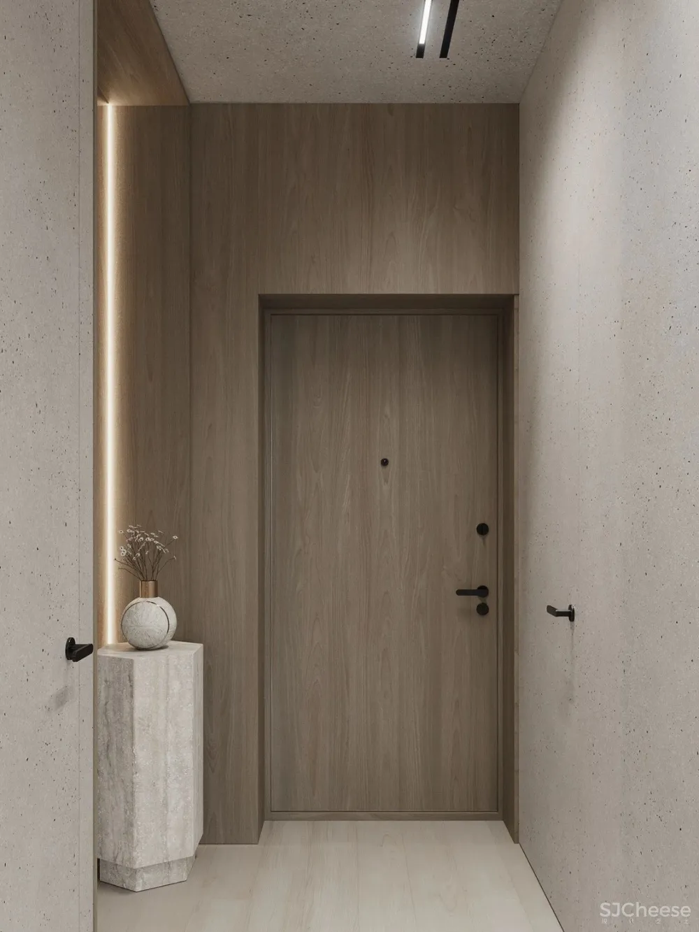 简致素净的四口之家,用材质打造高级感!