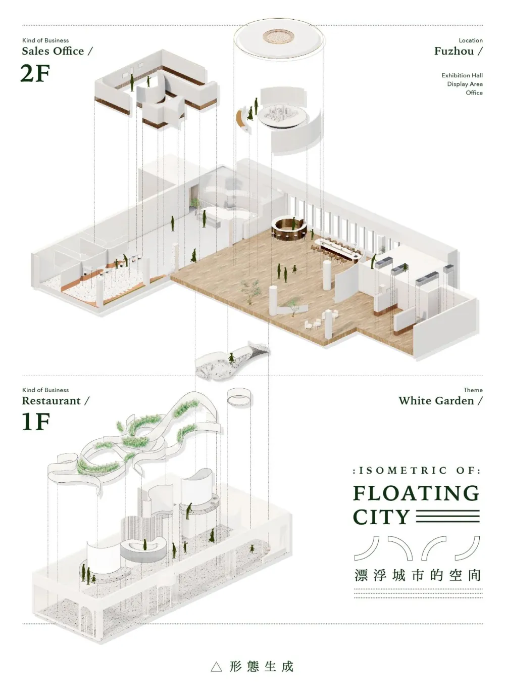 峻佳设计丨水上的白色花园,超现实主义咖啡馆打造城市记忆封面