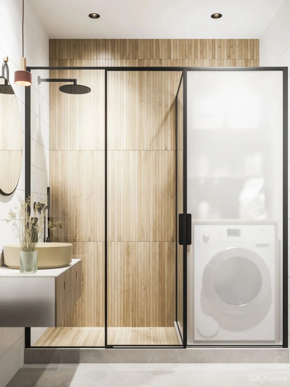 60㎡ 简约小家,卫生间还做干湿分离,这设计太赞了!