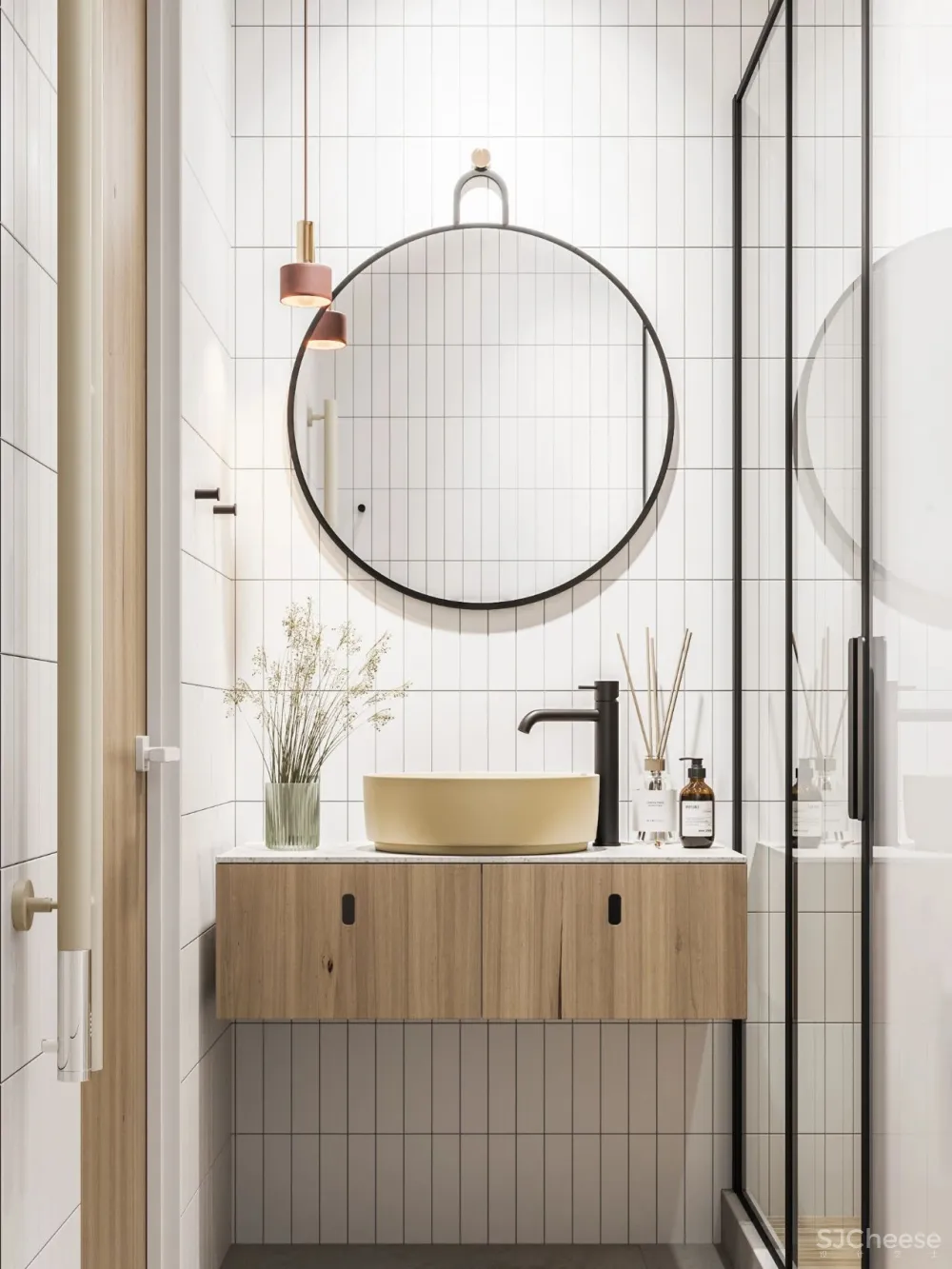 60㎡ 简约小家,卫生间还做干湿分离,这设计太赞了!