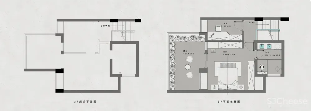 三层错层空间结构的趣味性,极简生活的本色