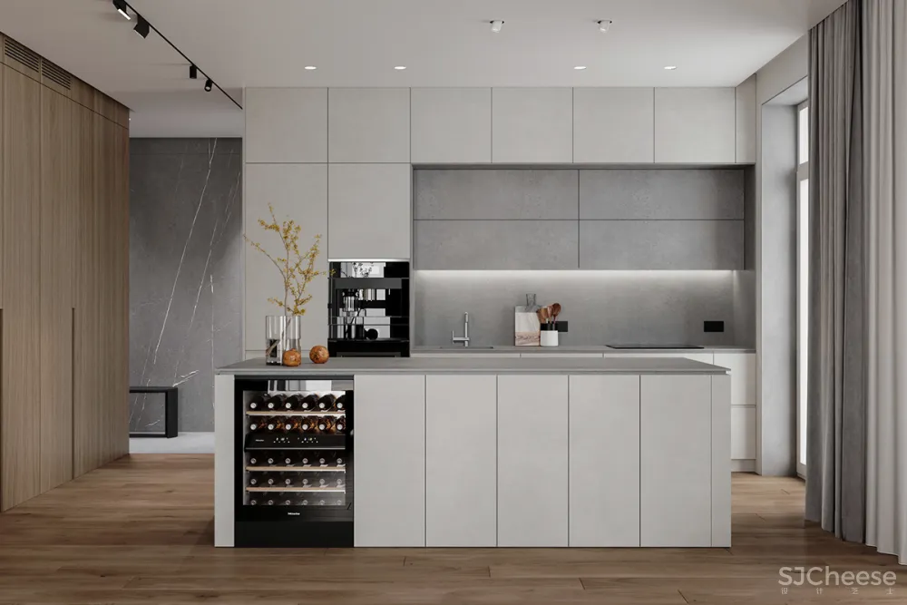 厨房加个中岛，小家也能住出豪宅感