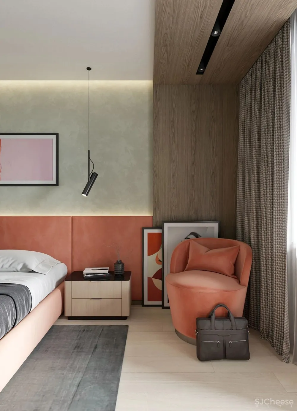 120㎡现代大宅,时尚色彩太惊艳了吧!