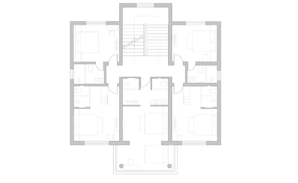 稻田里的极简民宿