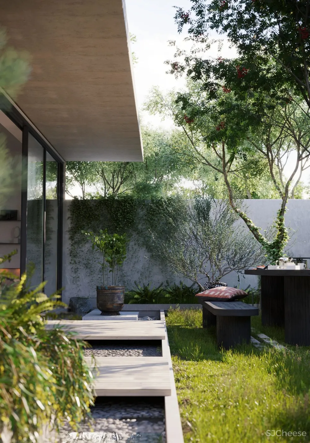 一个私宅,两个花园:一个赏景,一个娱乐