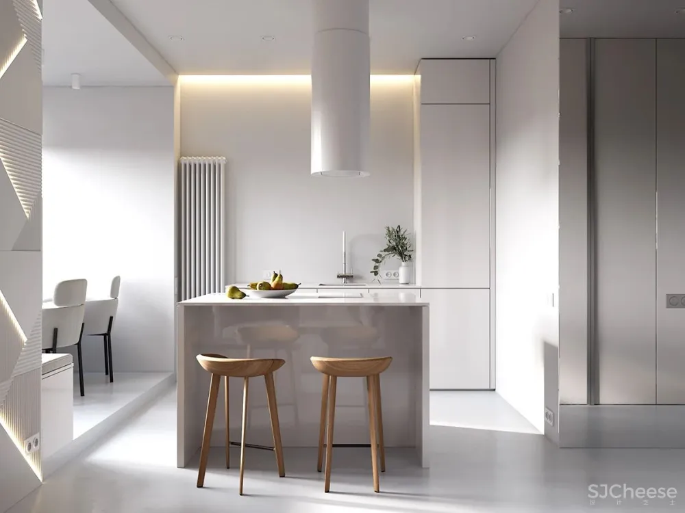 厨房加个中岛，小家也能住出豪宅感