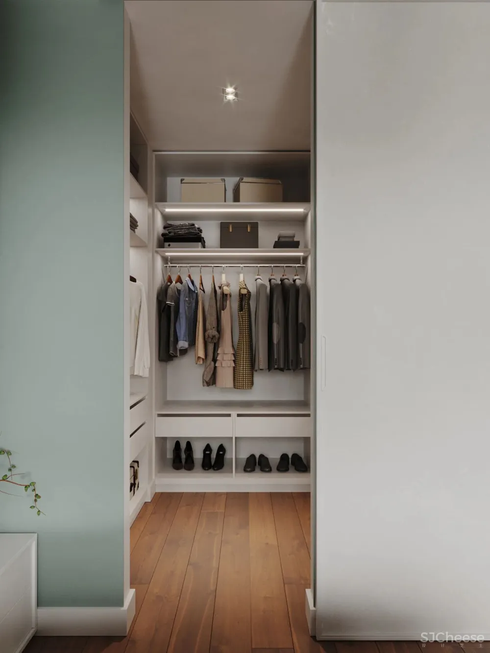 Besense新作 73m²小户型,喜欢那一抹淡淡的绿