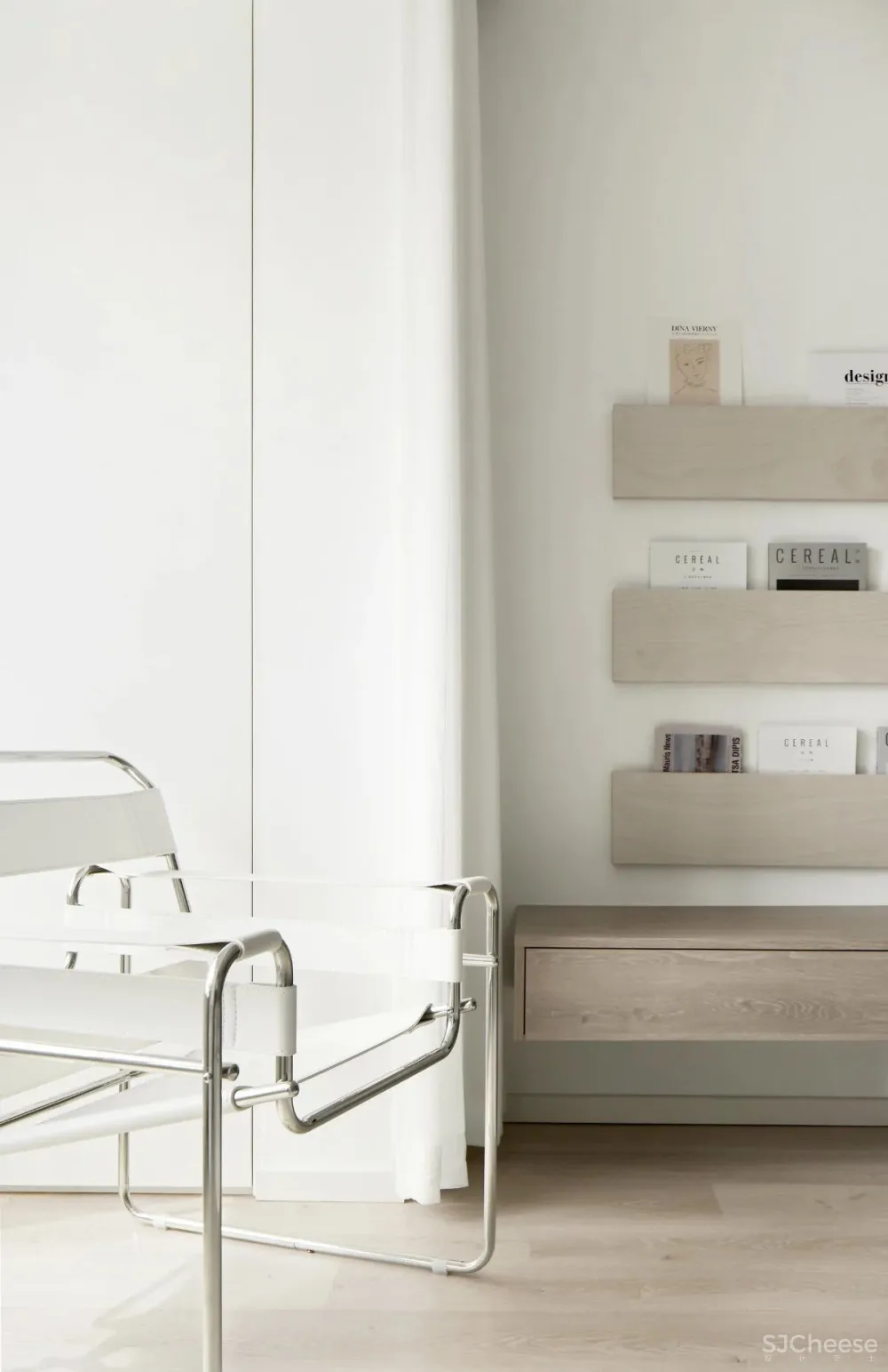 浅麻色 纯白色，简洁舒适的空间美感 清和一舍