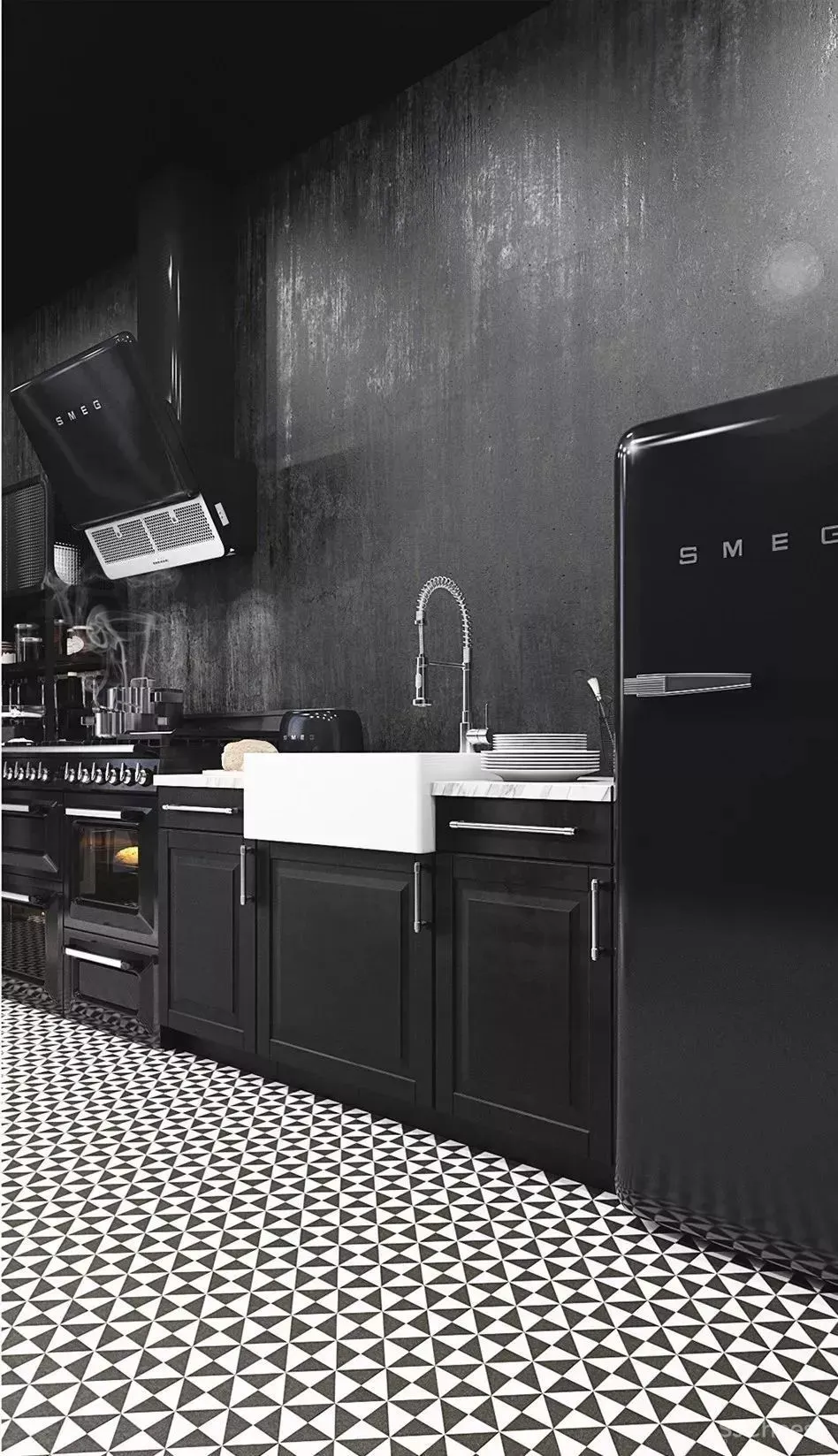 高级黑,超帅气的设计配色!