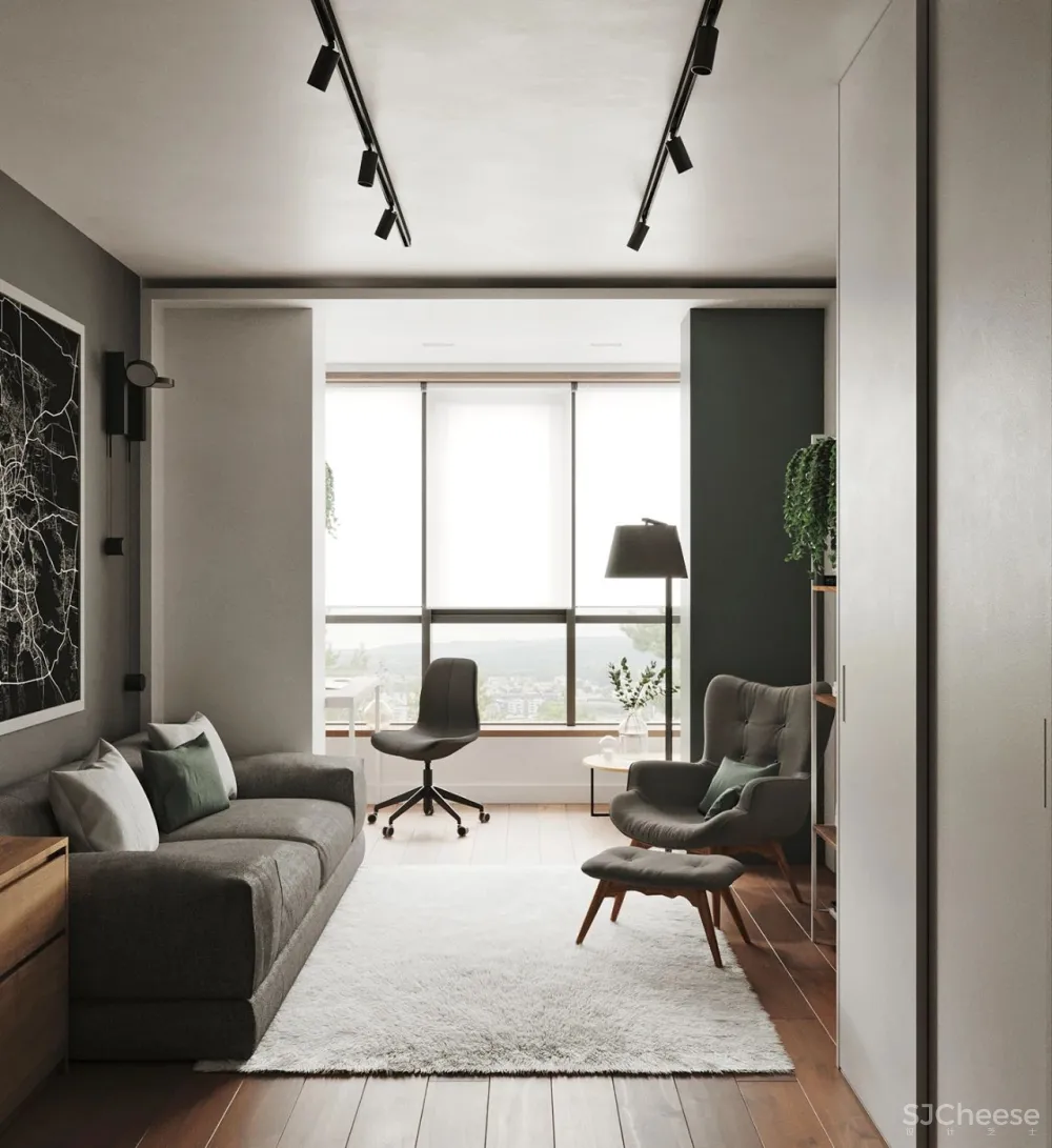 Besense新作 73m²小户型,喜欢那一抹淡淡的绿