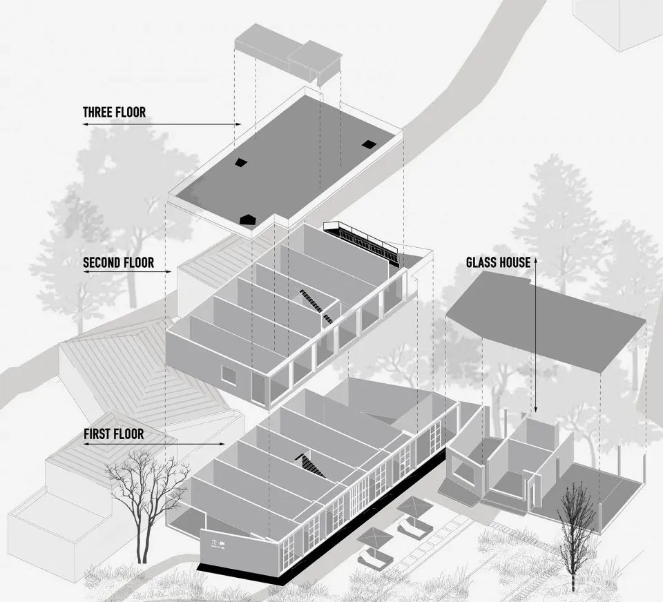 稻田里的极简民宿