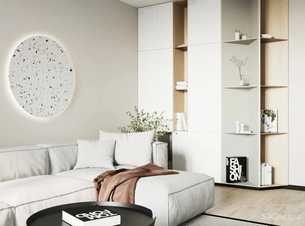 60㎡ 简约小家,卫生间还做干湿分离,这设计太赞了!