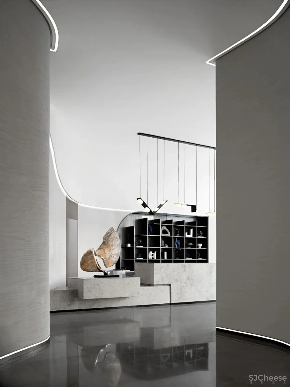 UMA伍玛设计 新作 武汉中梁天玺壹号售楼处|售楼处