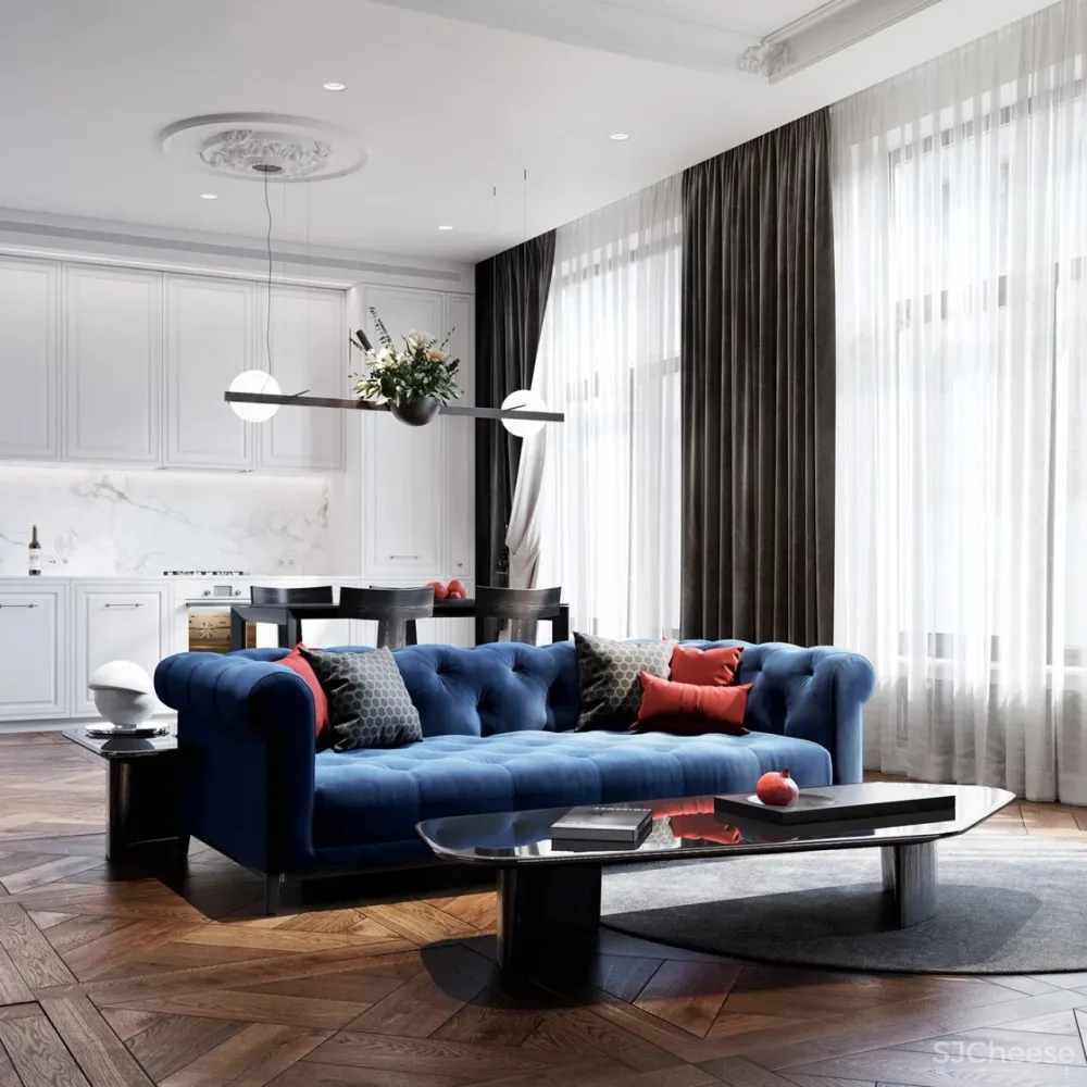 58㎡时尚美宅,色彩的魔力!