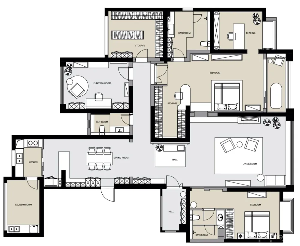 217㎡简约大平层,养7只猫的艺术美宅,太羡慕了!