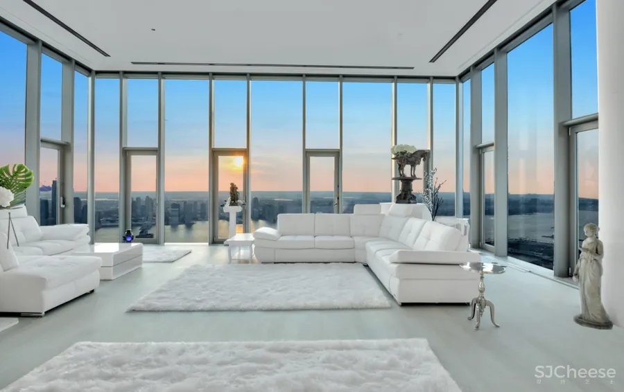 毛坯感的顶层公寓，一个月租金68万，三种软装陈设，哪种更高级？