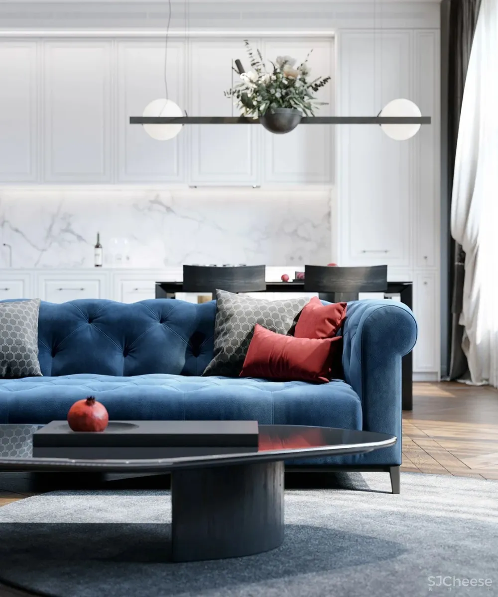 58㎡时尚美宅,色彩的魔力!