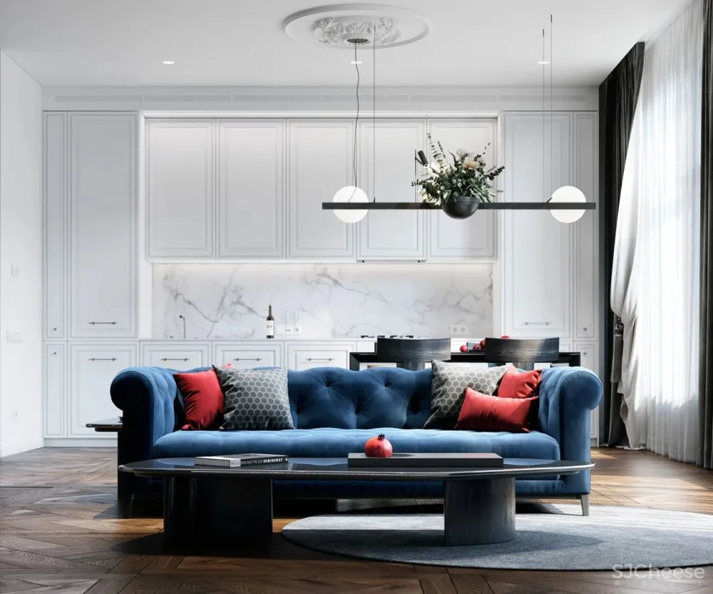 58㎡时尚美宅,色彩的魔力!