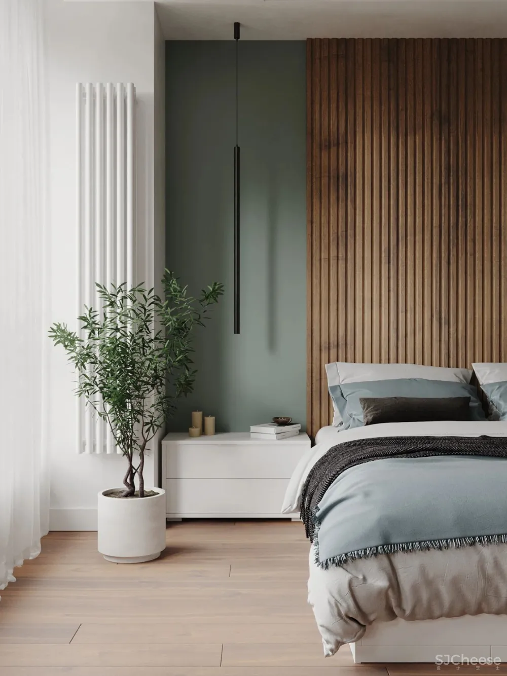 Besense新作 73m²小户型,喜欢那一抹淡淡的绿