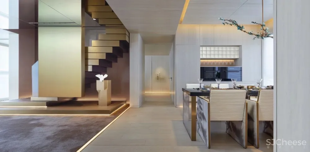 236㎡儒雅复式样板间,褪去形式后的本真,直达心门的素雅风