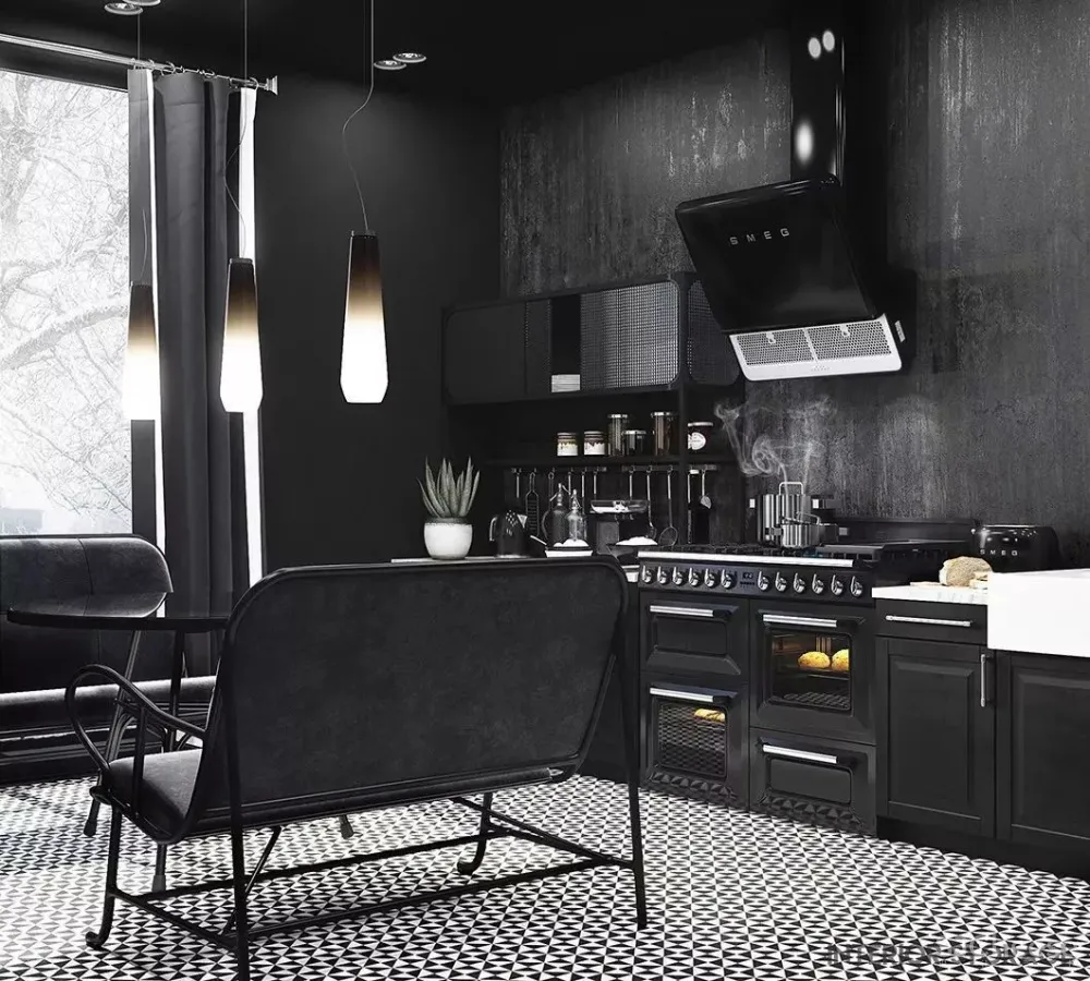 高级黑,超帅气的设计配色!